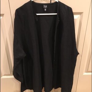 SOLD Eileen Fisher Black Button Front Tunic